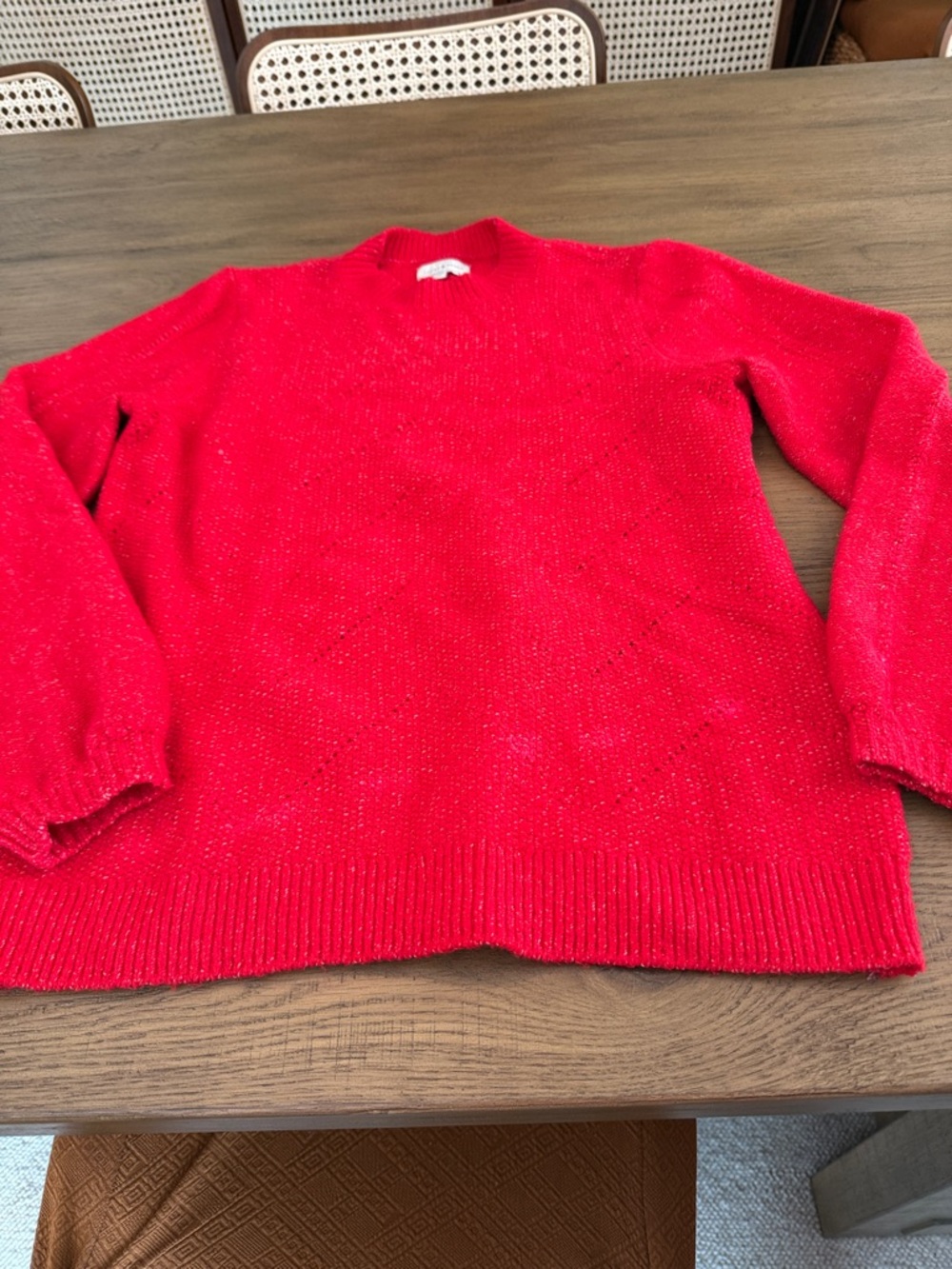 Lucky Brand Red Ribbed Knit Sweater medium